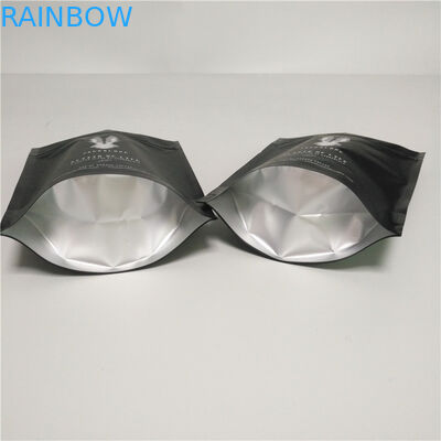 250 Grams Matte Black Food Packaging Films Stand Up Coffee Bags FDA SGS Approval
