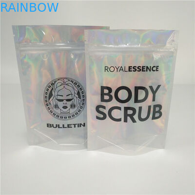 Shinning Holographic Foil Pouch Packaging Hologram Bags Mylar Glitter Powder Nail Polish Bag