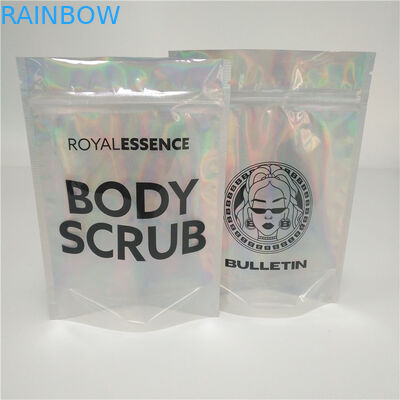 Shinning Holographic Foil Pouch Packaging Hologram Bags Mylar Glitter Powder Nail Polish Bag