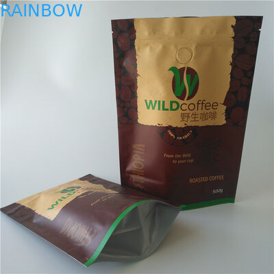 Custom Printed Aluminum Foil Stand Up Pouch Recyclable Matte Finish PDA SGS Approval