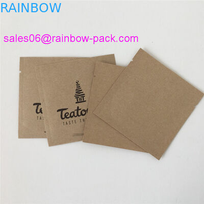 PE Coated k Packing Bags Paper Sachet Pouch Customized Size Kraft Bags For Coffee / Tea / Snack