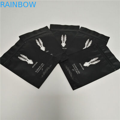 Matte Black Food Packaging Films Stand Up Coffee Bags Custom Logo With Top Zipper