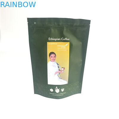 Mylar Customized Plastic Stand Up Zipper Bag For Coffee Powder Beans Packaging