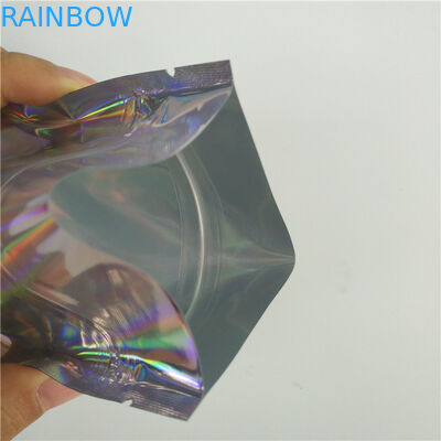 Stand Up Cosmetic Pouch Makeup Bag Fashion Clear Shinny Bag Pouch Holographic Hologram Cosmetic Bags