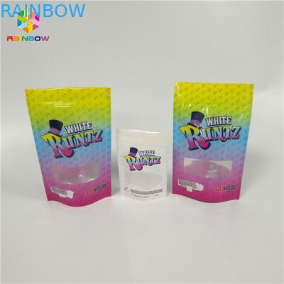 Transparent Window Snack Bag Packaging Hologram Laser Stand Up Bags Pouch High Barrier