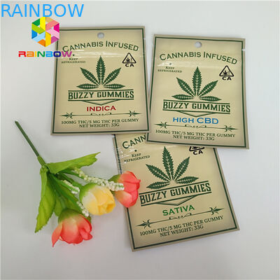 Child Resistant Stand Up Zipper Pouch Herbal CBD Bag Packaging Gravure Printing hemp bags