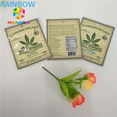 Child Resistant Stand Up Zipper Pouch Herbal CBD Bag Packaging Gravure Printing hemp bags