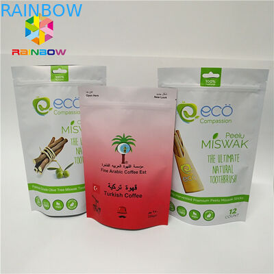 Laminated foil bas zipper bag stand up pouch packaging custom printed plastic bags coffee pouches plastic hot sale