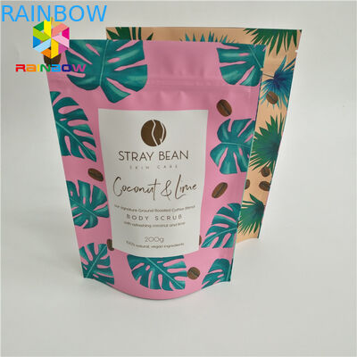 Laminated foil bas zipper bag stand up pouch packaging custom printed plastic bags coffee pouches plastic hot sale