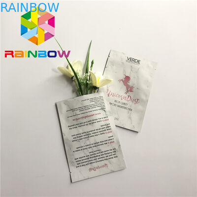 Custom Printed Plastic Pouches Packaging Three Side Heat Seal With Tear Notch