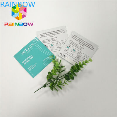 Custom Printed Plastic Pouches Packaging Three Side Heat Seal With Tear Notch