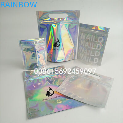 Gravure Printing Foil Pouch Packaging Glossy Body Scrub Bags With Zipper / Clear Window