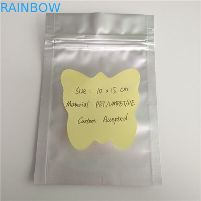 Plain Silver Color Stand Up Zipper Pouch Bags Customized Laminated Packaging