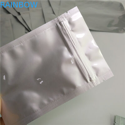 Plain Silver Color Stand Up Zipper Pouch Bags Customized Laminated Packaging