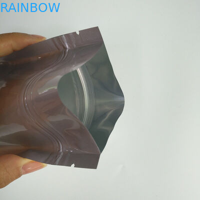 Plain Silver Color Stand Up Zipper Pouch Bags Customized Laminated Packaging