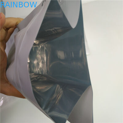 Flat Bottom Bag Food Packaging Film Plain White Printing Top Filling With Air Valve