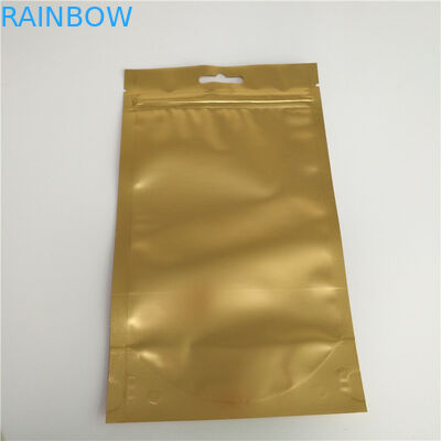 Top Zipper Stand Up Pouch Bags Laminated Material With Euro / Round Hanging Hole