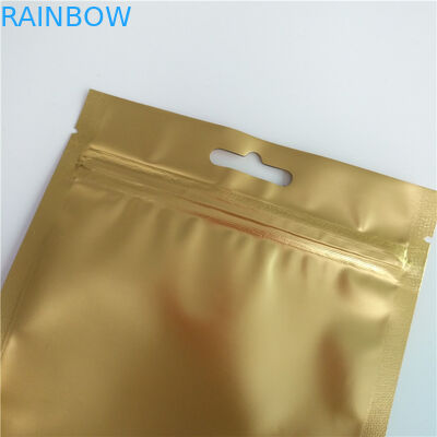 Top Zipper Stand Up Pouch Bags Laminated Material With Euro / Round Hanging Hole