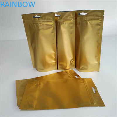 Top Zipper Stand Up Pouch Bags Laminated Material With Euro / Round Hanging Hole