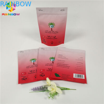 Eco - Friendly Aluminum Foil Stand Up Pouch Coffee Tea Packaging Matte Finish Surface