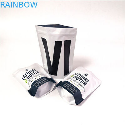 Matte White Coffee Bag Plastic Pouches Packaging Aluminum Foil Heal Seal Pouch