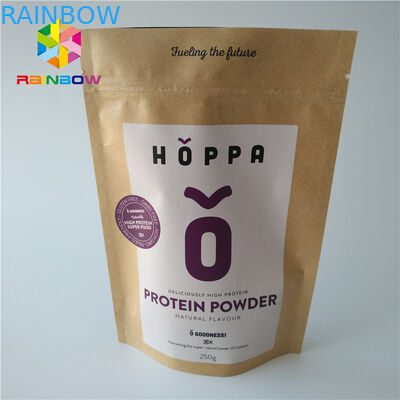 Eco Friendly Foil Pouch Packaging Food Grade k Logo Printed Kraft Craft Paper