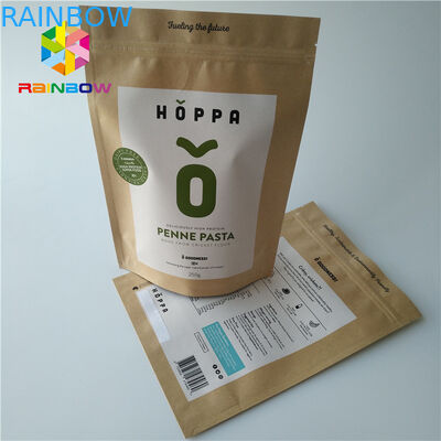 Eco Friendly Foil Pouch Packaging Food Grade k Logo Printed Kraft Craft Paper