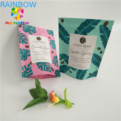 Glossy Material Custom Printed Stand Up Pouches Coffee Bag For Food Packaging
