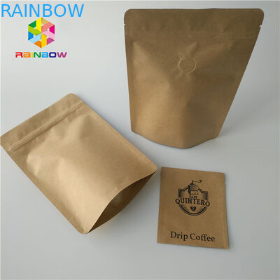 Eco - Friendly Food Paper Box Packaging Heat Seal k Valve For Coffee Bean