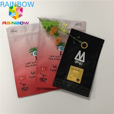 Reusable Stand Up Foil Pouch Packaging Colorful Aluminium Foil Coffee Bag With k