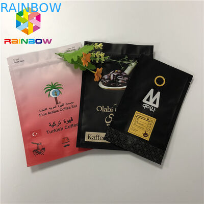 Reusable Stand Up Foil Pouch Packaging Colorful Aluminium Foil Coffee Bag With k