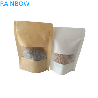 Reusable Snack Bag Packaging Custom Printed Kraft Food Stand Up Pouch SGS Certificated
