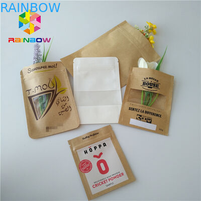 Stand Up Snack Food Packaging Bags Zip Lock Clear Plastic Pouch Transparent With Window