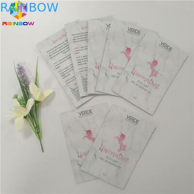 Facial Mask Cosmetic Packaging Bag Aluminum Foil Glossy Printed Surface Finish