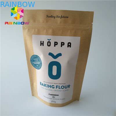 Custom Printed k Food Stand Up Pouch Packing Bag Kraft Paper Matte Surface