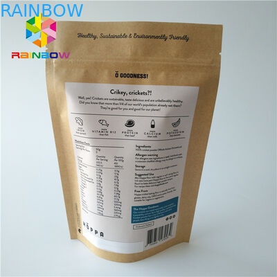 Custom Printed k Food Stand Up Pouch Packing Bag Kraft Paper Matte Surface