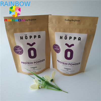 Custom Printed k Food Stand Up Pouch Packing Bag Kraft Paper Matte Surface