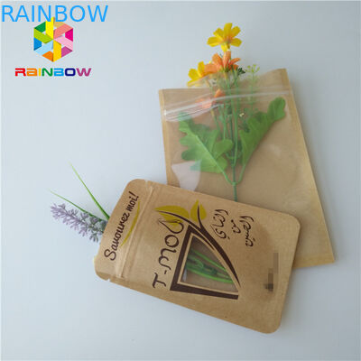 Resealable Custom Paper Bags Food Grade Three Side Seal Aluminum Foil Cookie Packaging