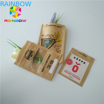 Resealable Custom Paper Bags Food Grade Three Side Seal Aluminum Foil Cookie Packaging