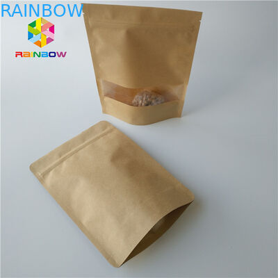 CMYK Color Stand Up Zipper Pouch Bags , Stand Up Coffee Pouches With Valves