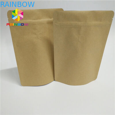 CMYK Color Stand Up Zipper Pouch Bags , Stand Up Coffee Pouches With Valves