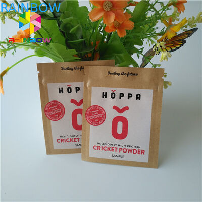 Brown Kraft Paper Bag Packaging Filter Coffee Powder Bags Matt Surface With Window