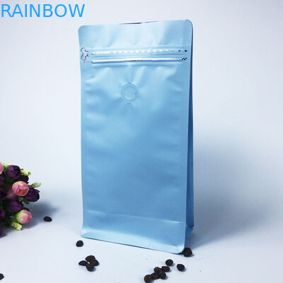 Flat Bottom Plastic Pouches Packaging Resealable k Top Coffee Bags Customized
