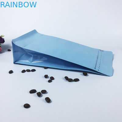 Flat Bottom Plastic Pouches Packaging Resealable k Top Coffee Bags Customized
