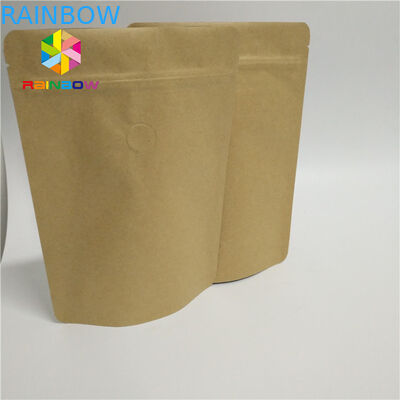 Smell Proof Paper Box Packaging Stand Up Pouch k Heat Seal With Clear Front