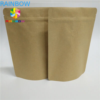 Smell Proof Paper Box Packaging Stand Up Pouch k Heat Seal With Clear Front