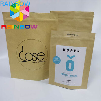 Coffee Weeds Stand Up Pouch Bags Custom Printed Paper Packaging Kraft Paper