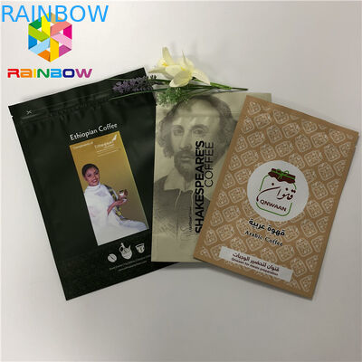 Doypack Resealable k Standing Up Pouches Coffee Packaging Bags 50-200 Microns