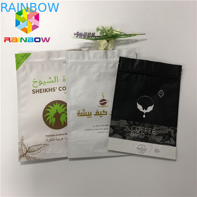 Kraft Paper Resealable Stand Up Pouches Laminated Aluminum Foil Plastic Bags