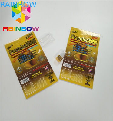 Premierzen Blister Card Packaging Custom Child Resistant Botton Lock 3D Card Paper Box